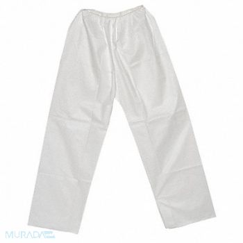 GRAINGER APPROVED Disposable Pants XL White Elastic Waist, 9PA26