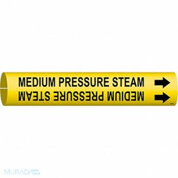 BRADY Pipe Markr Medium Pressure Steam 7/8in H, 9K958