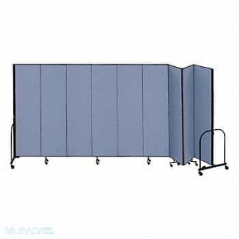 SCREENFLEX F1897 Partition 16 Ft 9 In W x6 Ft 8 In H Blue, 9KA82