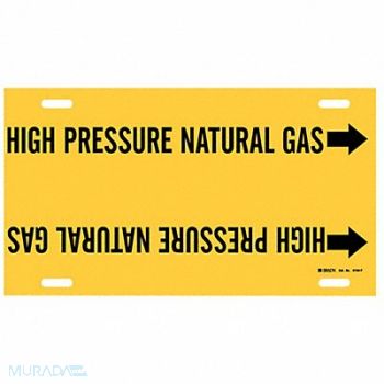 BRADY Pipe Mrkr High Prssre Natural Gas 8in H, 9KAC9
