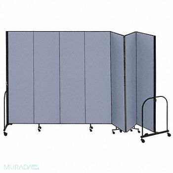 SCREENFLEX F1892 Partition 13 Ft 1 In W x7 Ft 4 In H Blue, 9KF88