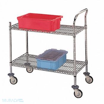 GRAINGER APPROVED Wire Cart 40 H Chrome, 9KG61