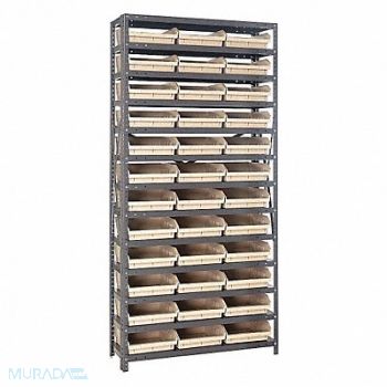 QUANTUM STORAGE SYSTEMS E1509 Bin Shlvng 12inx75inx36in Ivory, 9KGJ4