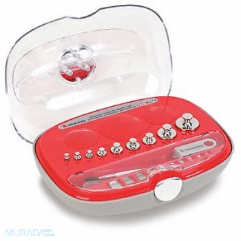 TROEMNER Weight Kit Cylndr/Leaf 100gto1mg Class4, 9L264