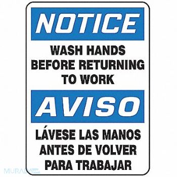ACCUFORM Spanish-Bilingual Notice Sign 14 X10, 772Z40