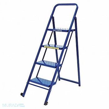 BALLYMORE Folding Rolling Ladder Steel 40 In.H, 9L881