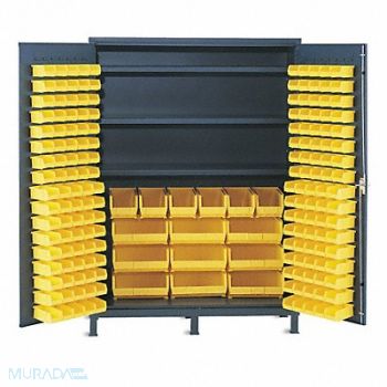 VARI-TUFF Bin Cab 84 x60 x24 SmkGry 185YlwBns, 9LA88