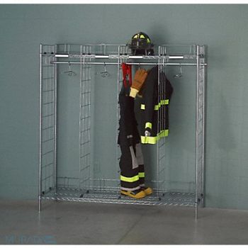 GROVES Turnout Gear Rack 2 Side 16 Compartment, 9LC88
