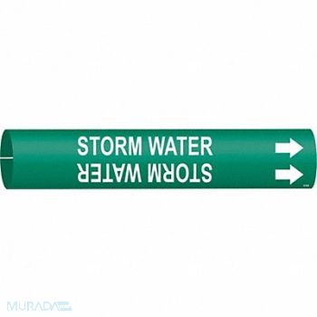 BRADY Pipe Marker Storm Water 7/8in H 7/8in W, 9LCU6