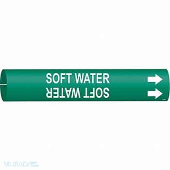 BRADY Pipe Marker Soft Water 2 in H 2 in W, 9LDA4