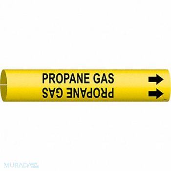 BRADY Pipe Marker Propane Gas 2 in H 2 in W, 9LDA8