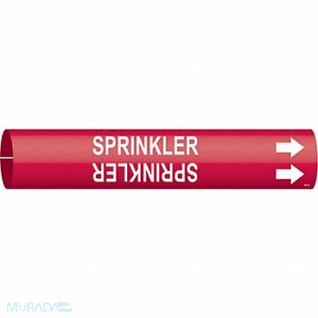 BRADY Pipe Marker Sprinkler 2 in H 2 in W, 9LDA9