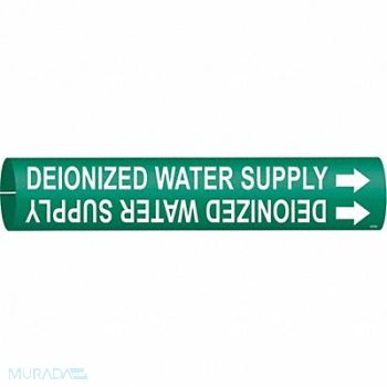 BRADY Pipe Marker Deionized Water Supply, 9LDC1