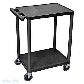 GRAINGER APPROVED Utility Cart 300 lb Cap. PE 2 Shelves, 9LDF2