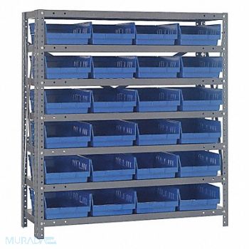 QUANTUM STORAGE SYSTEMS E1513 Bin Shlvng 12inx39inx36in Blue, 9MA02