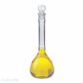 KIMBLE Volumetric Flask 500mL Clear PK12, 9HRE3