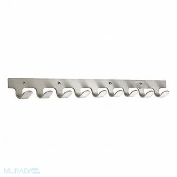 GLARO Coat Hook 10 Hooks 30 In W Satin Alumin, 9MD85