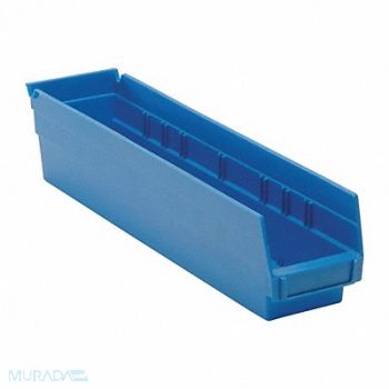QUANTUM STORAGE SYSTEMS F0617 Shelf Bin Blue Polypropylene 4 in, 9ME43
