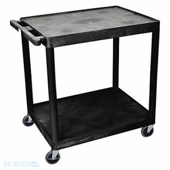 GRAINGER APPROVED Utility Cart 300 lb Cap. PE 2 Shelves, 9MN33