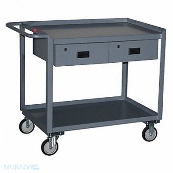 JAMCO Mobile Wrkstion Steel 48 L 30 W 2 Shelf, 9MP42