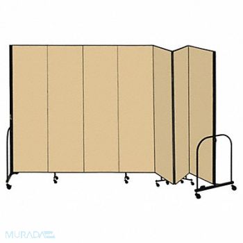 SCREENFLEX F1891 Partition 13 Ft 1 In Wx6 Ft 8 In H Beige, 9MX13