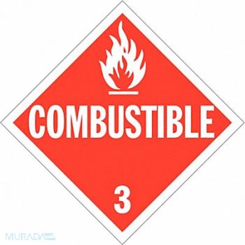 STRANCO INC DOT Container Placard 10-3/4 Label W, 9WG99