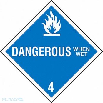 STRANCO INC DOT Container Placard 10-3/4 Label W, 8XJK8