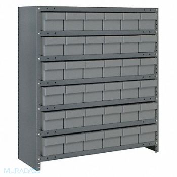QUANTUM STORAGE SYSTEMS E7214 Enclosed Bin Shlvng 12x39x36in Gray, 9NKA9