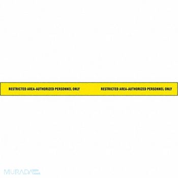 GRAINGER APPROVED Barricade Tape Yellow/Black 180ft x 2 In, 9NM13