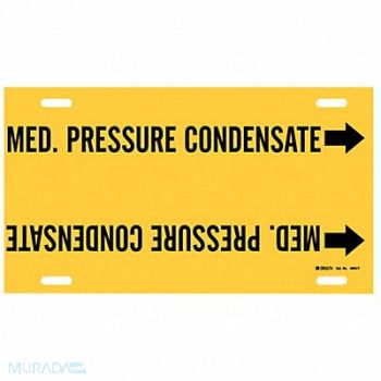 BRADY Pipe Mrkr Med. Pressure Condensate 8in H, 9NMR1
