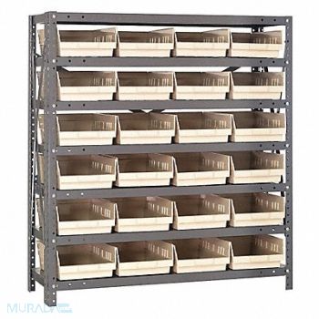 QUANTUM STORAGE SYSTEMS E1524 Bin Shlvng 18inx39inx36in Ivory, 9NU29