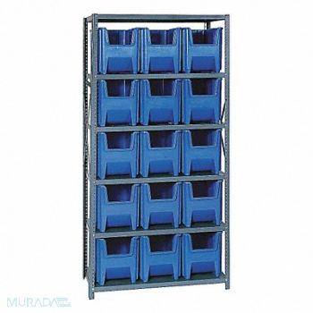 QUANTUM STORAGE SYSTEMS E1494 Bin Shlvng 18inx75inx36in Blue, 9NUH3