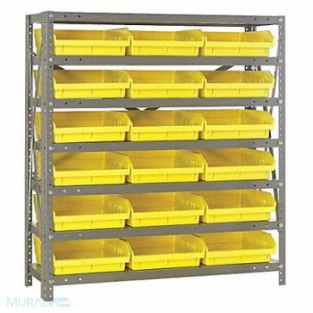 QUANTUM STORAGE SYSTEMS E1514 Bin Shlvng 12inx39inx36in Yellow, 9NW89