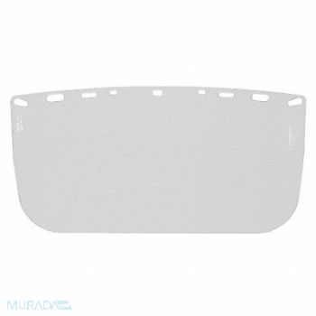 BULLARD Hard Hat Clear Visor Flat Polyester, 9NZR2