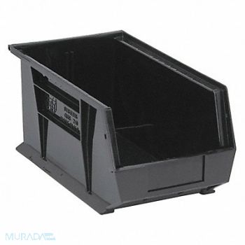 QUANTUM STORAGE SYSTEMS F0605 Hang and Stack Bin Black PP 7 in, 9P979
