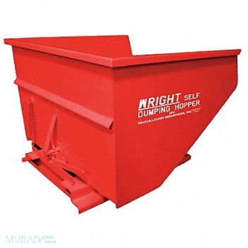 GRAINGER APPROVED Self Dumping Hopper 6000 lb Red, 9PA08