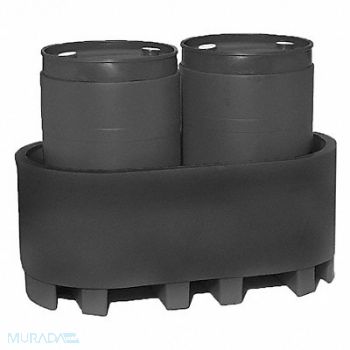 GRAINGER APPROVED Two Drum Spill Container Black, 9PMG9
