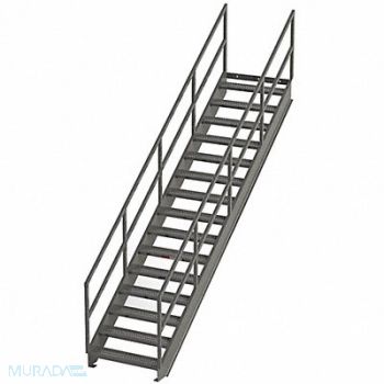 GRAINGER APPROVED Stair Unit Carbon Steel 16 Steps, 9PML2