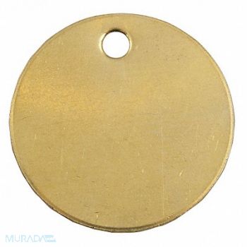 C.H. HANSON Blank Tag Brass 2in H 2in W PK25, 9PN64