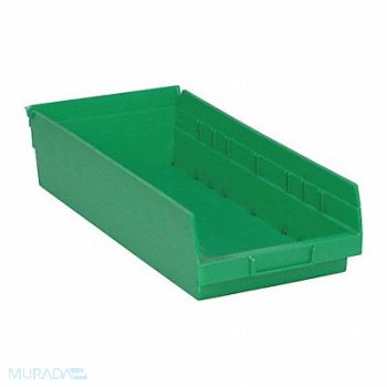 QUANTUM STORAGE SYSTEMS F0619 Shelf Bin Green Polypropylene 4 in, 9PNP2