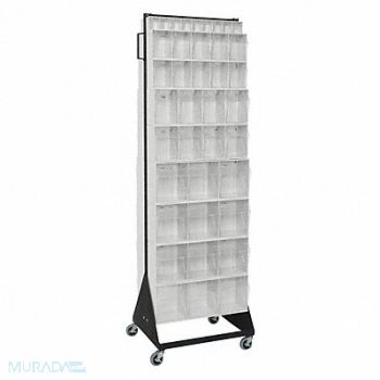 QUANTUM STORAGE SYSTEMS Mbl Dbl Sd Tp-Ot Bin Rack PwdrCtd 75 in, 9PXK3