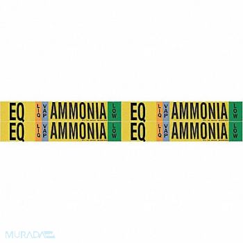 BRADY Pipe Marker Ammonia 1 1/8in H 7in W, 9PY73