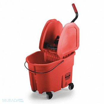 RUBBERMAID COMMERCIAL PRODUCTS E4107 Mop Bucket and Wringer Red 8 3/4 gal, 9PYV9