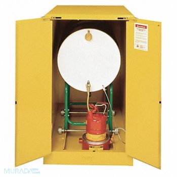 JUSTRITE Flammable Cabinet Horizontal 55 gal YLW, 9RCA4