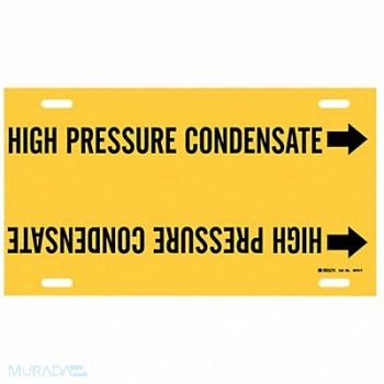 BRADY Pipe Mrkr High Pressure Condensate 8in H, 9RY77