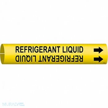 BRADY Pipe Marker Refrgrant Liquid 2 13/16in H, 9RYP1