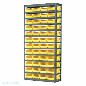 AKRO-MILS Bin Shlvng 12inx79inx36in Yellow, 9TD05