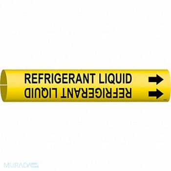 BRADY Pipe Marker Refrigerant Liquid 7/8in H, 9TDL1