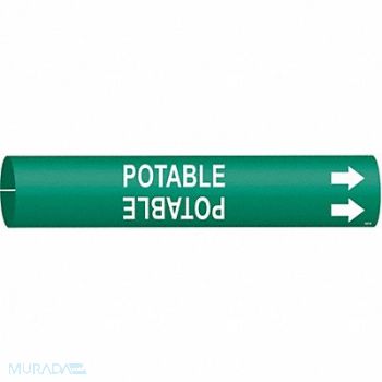 BRADY Pipe Marker Potable 7/8 in H 7/8 in W, 9TDL3