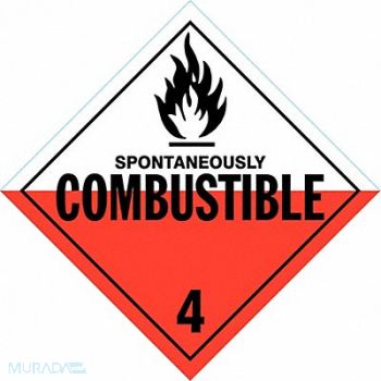 STRANCO INC DOT Container Placard 10-3/4 Label W, 8FM34